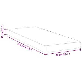 Matratze Weiß 70 x 200 cm Jacquard-Stoff