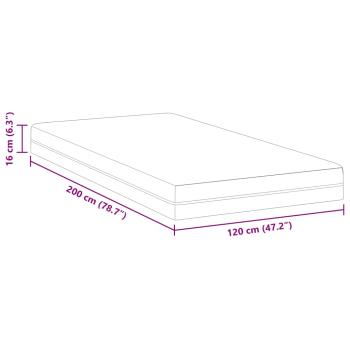 Matratzen Weiß, Grau 120 x 200 cm 100% Polyester Jacquardstoff