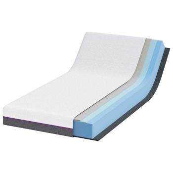 Matratzen Weiß, Grau 120 x 200 cm 100% Polyester Jacquardstoff