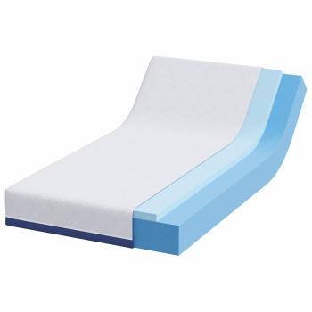 Matratze Weiß und Blau 90 x 200 cm Jacquard-Stoff