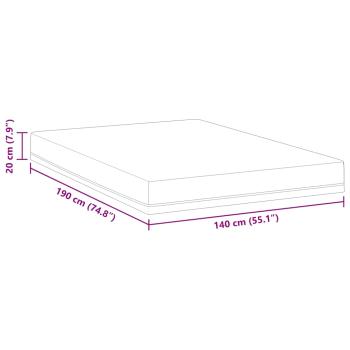 Matratzen Weiß und Blau 100% Polyester Jacquardstoff