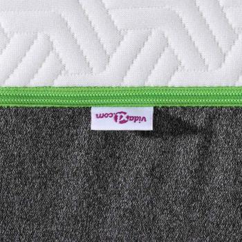 Matratze Weiß und Grau 90 x 200 cm Jacquard-Stoff