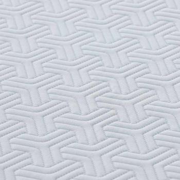 Matratze Weiß und Grau 140 x 200 cm Jacquard-Stoff
