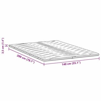 Matratzenpads Weiß 140 x 200 cm Nicht klebendes Polyester