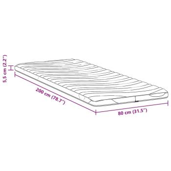 Matratzenpads Weiß 80 x 200 cm Nicht klebendes Polyester