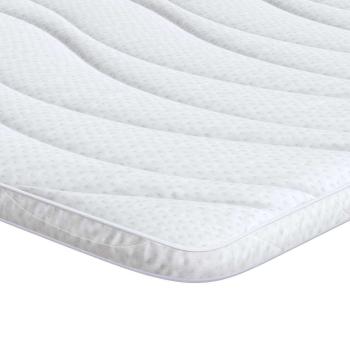 Matratzenauflage Weiß 90 x 190 cm Strickstoff