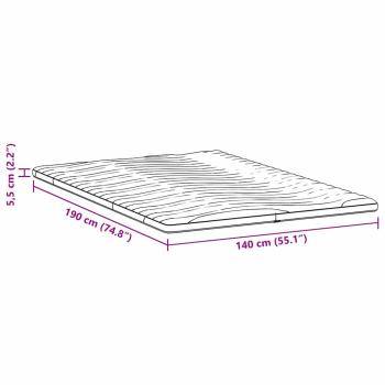 Matratzenpads Weiß 140 x 190 cm Nicht klebendes Polyester