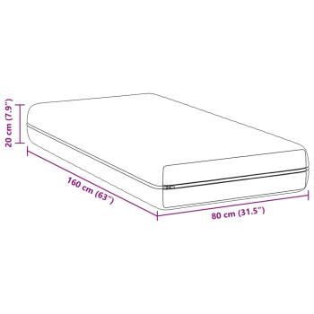 Matratzen Weiß 80 x 160 cm 100% Polyester-Gewebe