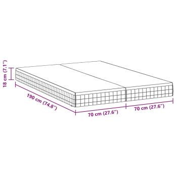 Matratzen 2 pcs Weiß, Grau 70 x 190 cm Strickstoff