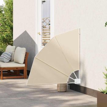 Balkon Sichtschutz Beige 115 x 115 cm Stoff