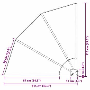 Balkon Sichtschutz Dunkelgrün 115 x 115 cm Stoff