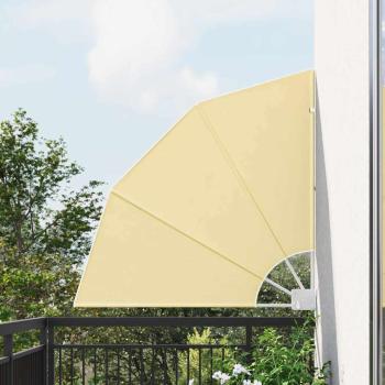 ARDEBO.de - Balkon Sichtschutz Sandfarbe 115 x 115 cm Stoff