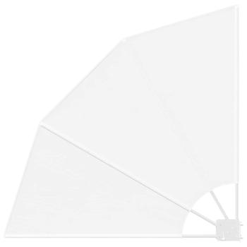 Balkon Sichtschutz Weiß 115 x 115 cm Stoff