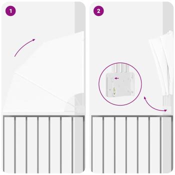 Balkon Sichtschutz Weiß 115 x 115 cm Stoff