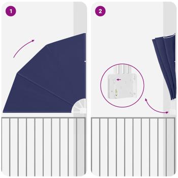 Balkon Sichtschutz Marineblau 160 x 160 cm Stoff