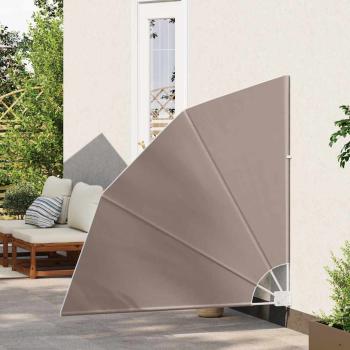 Balkon Sichtschutz Taupe 140 x 140 cm Stoff