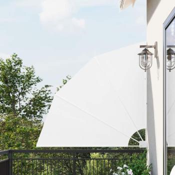 ARDEBO.de - Balkon Sichtschutz Weiß 140 x 140 cm Stoff