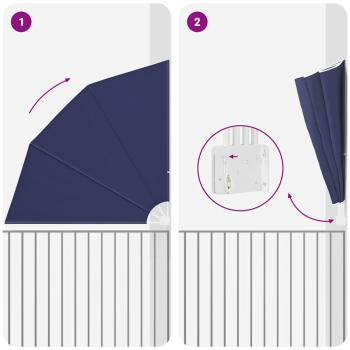 Balkon Sichtschutz Marineblau 210 x 210 cm Stoff