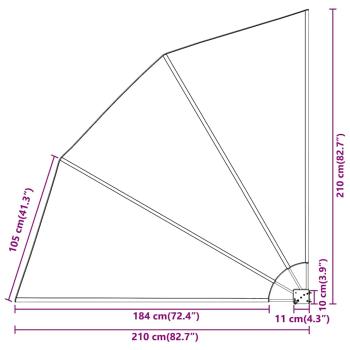 Balkon Sichtschutz Marineblau 210 x 210 cm Stoff