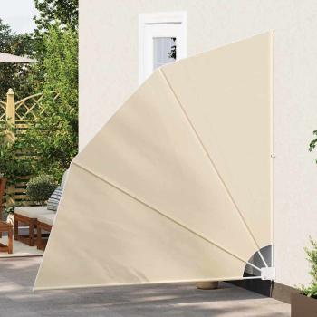 Balkon Sichtschutz Beige 210 x 210 cm Stoff