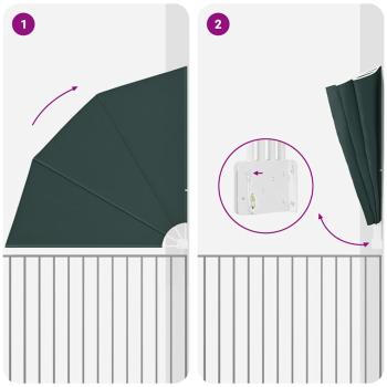 Balkon Sichtschutz Dunkelgrün 210 x 210 cm Stoff