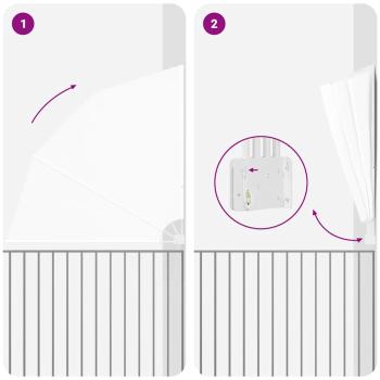 Balkon Sichtschutz Weiß 210 x 210 cm Stoff