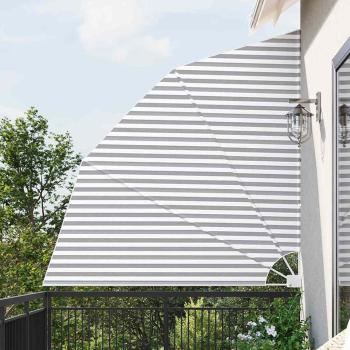 ARDEBO.de - Balkon Sichtschutz Anthrazit und Weiß 210 x 210 cm Stoff