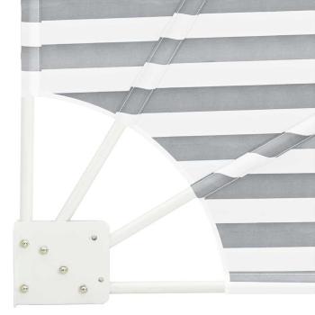 Balkon Sichtschutz Anthrazit und Weiß 210 x 210 cm Stoff