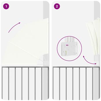 Balkon Sichtschutz Creme 115 x 115 cm Stoff