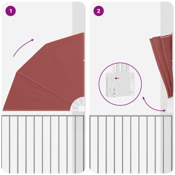 Balkon Sichtschutz Terrakotta 160 x 160 cm Stoff