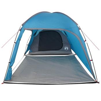 Zelt mit Dach mit Luftentlüftung Blau Mittel Polyester und Fiberglas