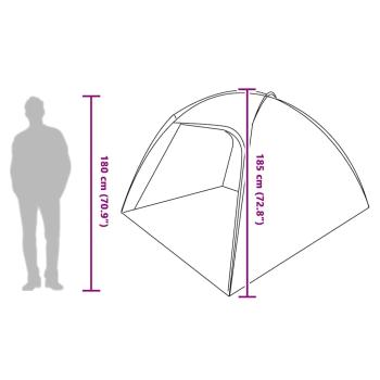 Zelt mit Dach Grau und Orange Groß Polyester und Fiberglas