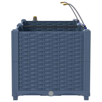 Gartenblumentopf Geflecht mit Speicher Grau 40 x 40 x 126cm Plastik