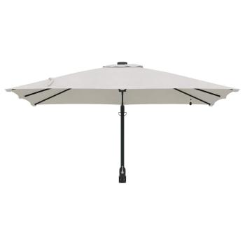 Gartenparasol Sandfarbe 248.5 x 247.5 x 160 cm Stoff
