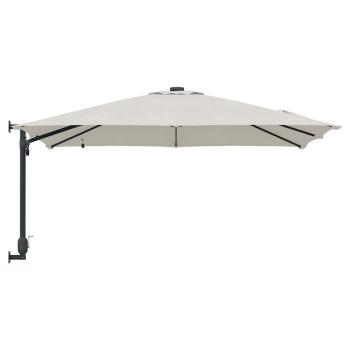 Gartenparasol Sandfarbe 248.5 x 247.5 x 160 cm Stoff