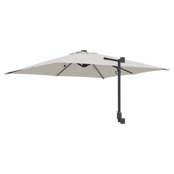Gartenparasol Sandfarbe 248.5 x 247.5 x 160 cm Stoff