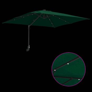 Gartenparasol Grün 248.5 x 247.5 x 160 cm Stoff