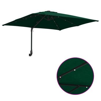 Gartenparasol Grün 248.5 x 247.5 x 160 cm Stoff