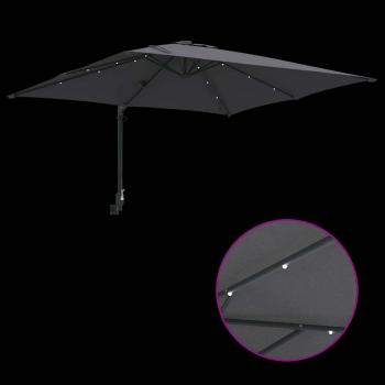 Gartenparasol Anthrazit 248.5 x 247.5 x 160 cm Stoff
