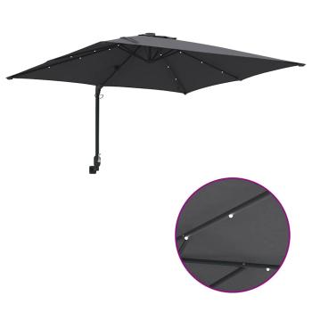 Gartenparasol Anthrazit 248.5 x 247.5 x 160 cm Stoff