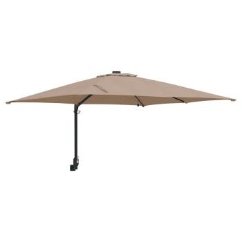 Gartenparasol Taupe 248.5 x 247.5 x 160 cm Stoff