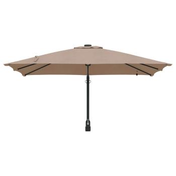 Gartenparasol Taupe 248.5 x 247.5 x 160 cm Stoff