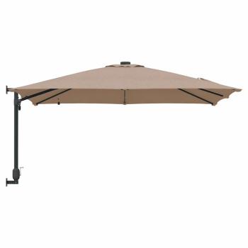 Gartenparasol Taupe 248.5 x 247.5 x 160 cm Stoff