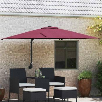 ARDEBO.de - Gartenparasol Bordeauxrot 248.5 x 247.5 x 160 cm Stoff