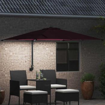 Gartenparasol Bordeauxrot 248.5 x 247.5 x 160 cm Stoff