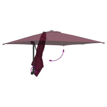 Gartenparasol Bordeauxrot 248.5 x 247.5 x 160 cm Stoff
