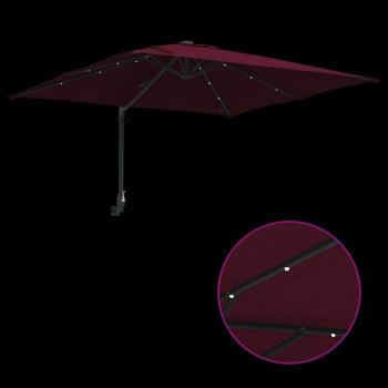 Gartenparasol Bordeauxrot 248.5 x 247.5 x 160 cm Stoff