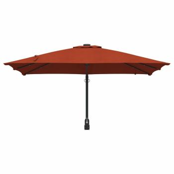 Gartenparasol Terrakotta 248.5 x 247.5 x 160 cm Stoff