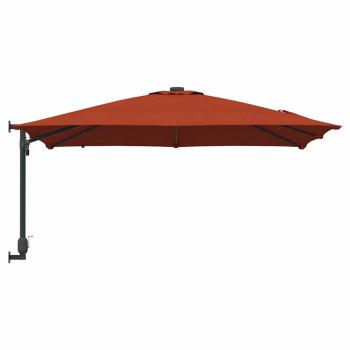 Gartenparasol Terrakotta 248.5 x 247.5 x 160 cm Stoff