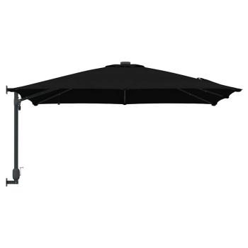 Gartenparasol Schwarz 248.5 x 247.5 x 160 cm Stoff